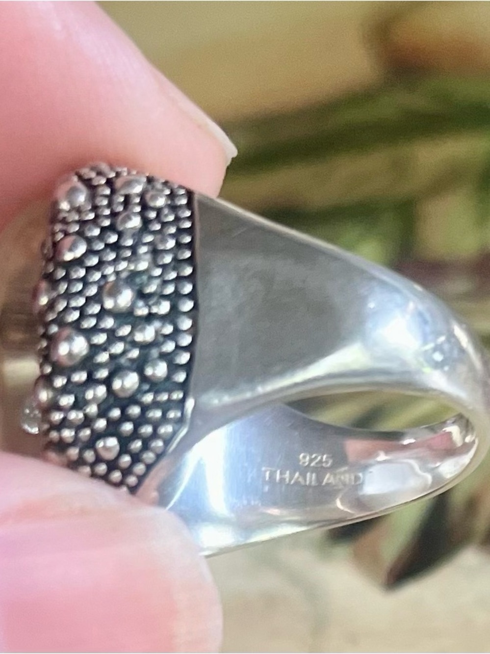 Michael Dawkins Starry Night Mother-Of-Pearl Sterling Silver Ring - Picture 7 of 7